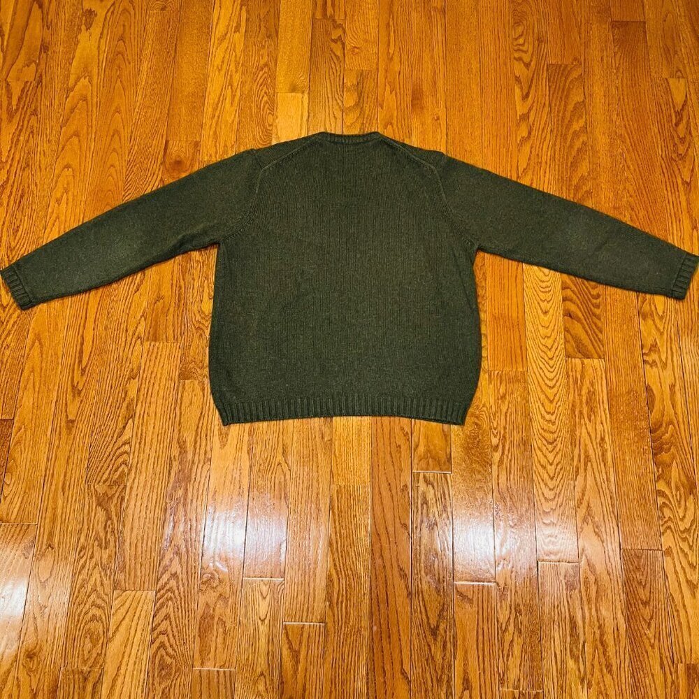 Vintage J Crew 90's Cotton Knit Sweater Men’s Size Large Green Oarsman - Picture 5 of 16